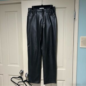 Abercrombie & Fitch Black Faux Leather Pants